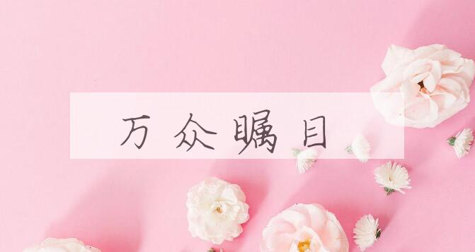 成语万众瞩目是什么意思？