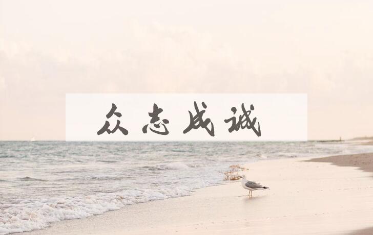 成语众志成诚是什么意思？