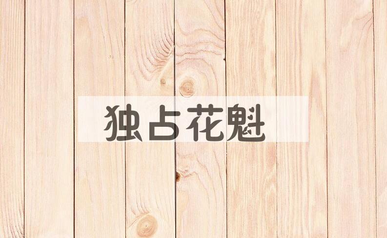 成语独占花魁是什么意思？