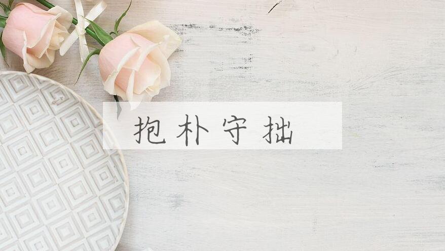 成语抱朴守拙是什么意思？