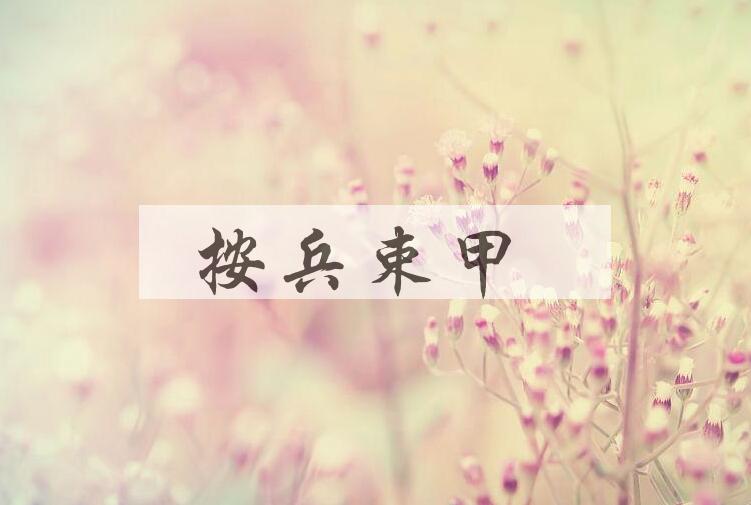 成语按兵束甲是什么意思？