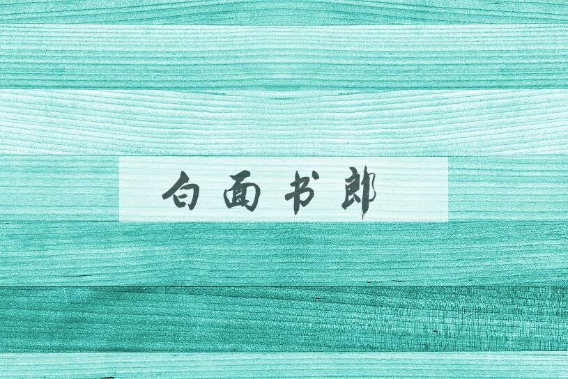 成语白面书郎是什么意思？