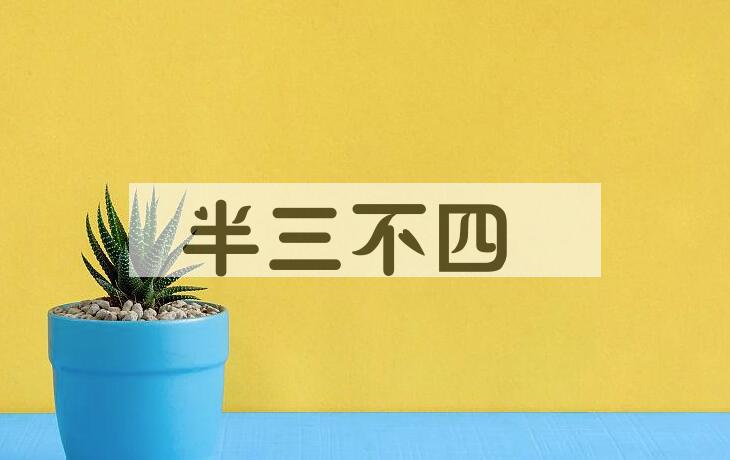 成语半三不四是什么意思？