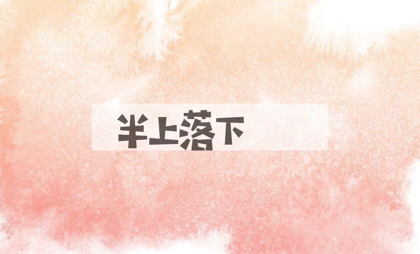 成语半上落下是什么意思？