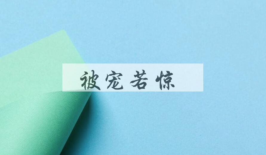成语被宠若惊是什么意思？