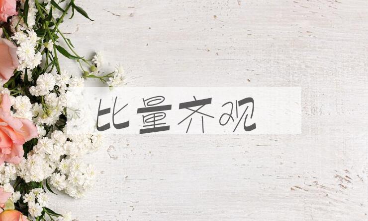 成语比量齐观是什么意思？