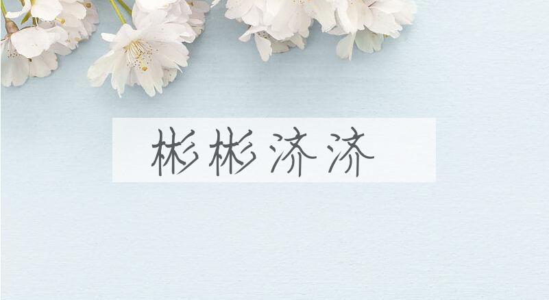 成语彬彬济济是什么意思？