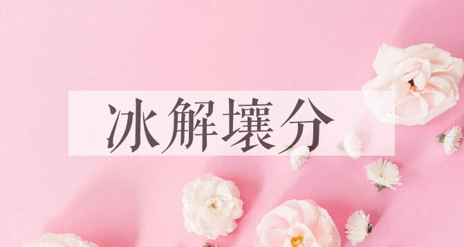 成语冰解壤分是什么意思？
