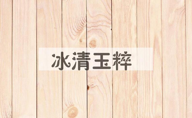 成语冰清玉粹是什么意思？