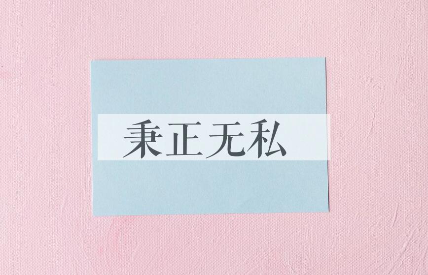 成语秉正无私是什么意思？