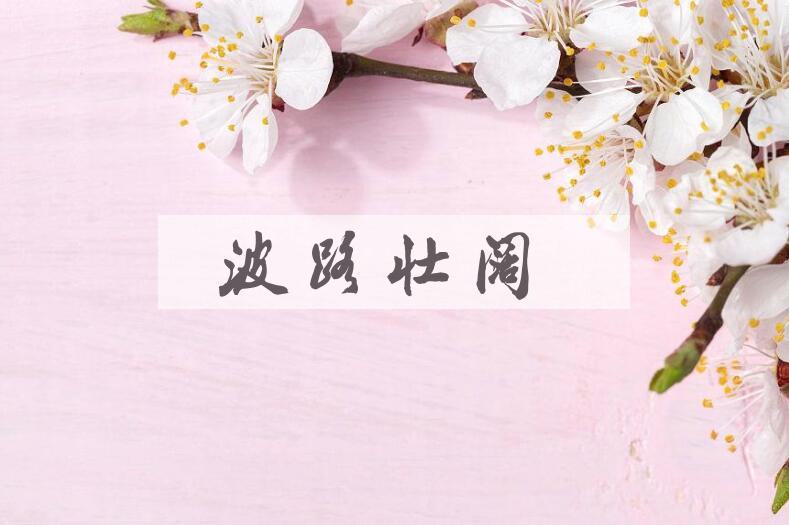 成语波路壮阔是什么意思？