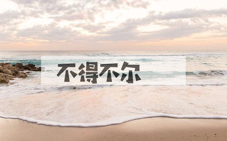 成语不得不尔是什么意思？