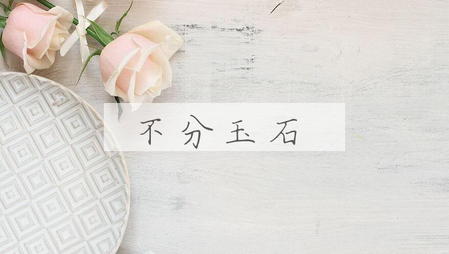 成语不分玉石是什么意思？