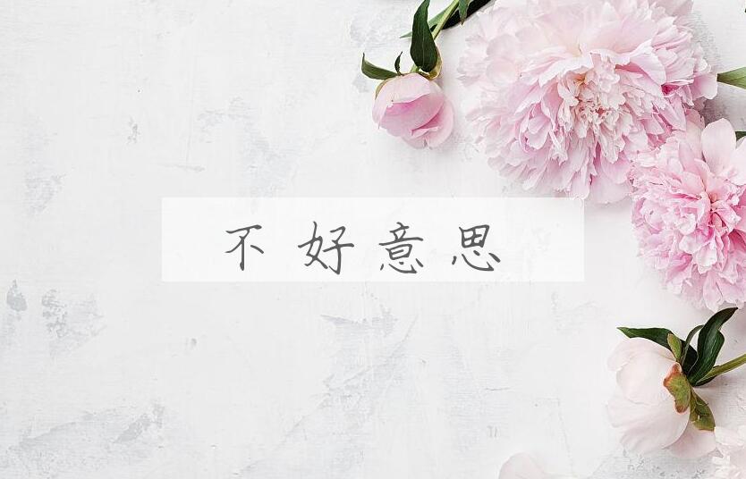 成语不好意思是什么意思？
