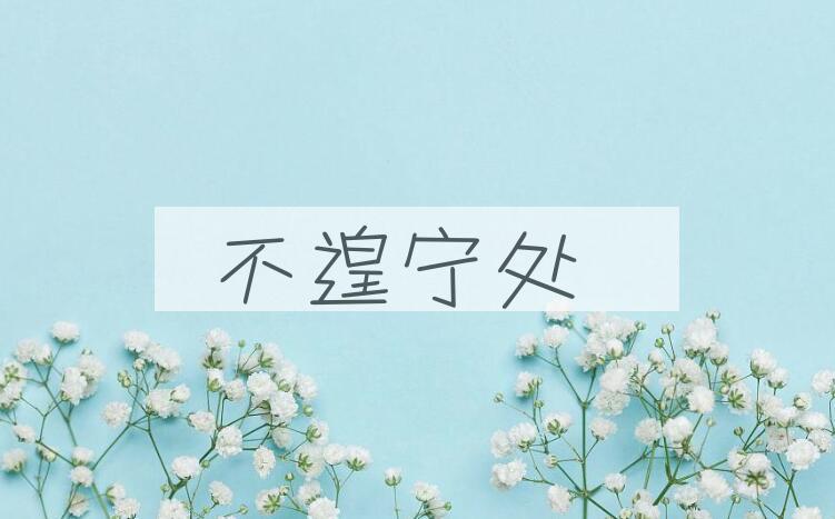 成语不遑宁处是什么意思？