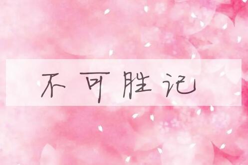 成语不可胜记是什么意思？