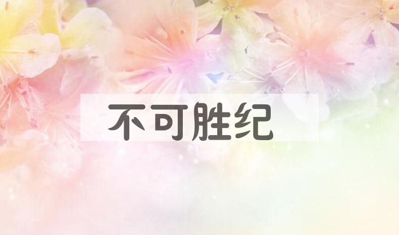 成语不可胜纪是什么意思？