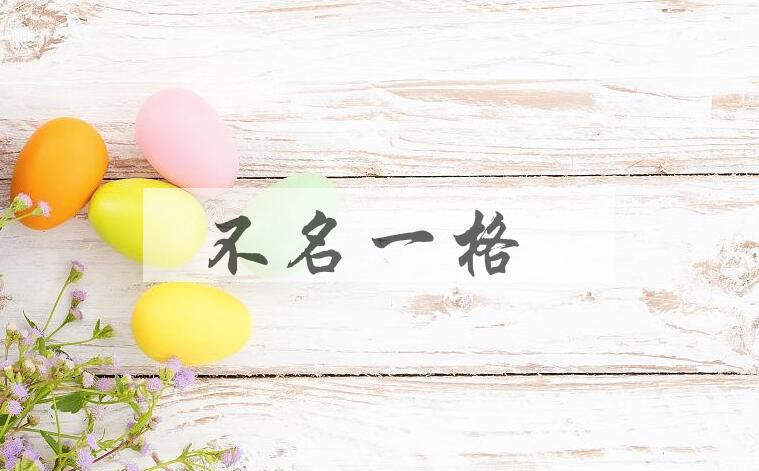 成语不名一格是什么意思？