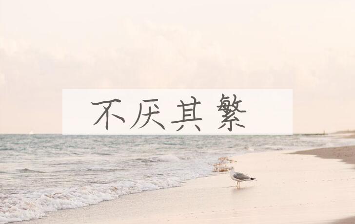 成语不厌其繁是什么意思？
