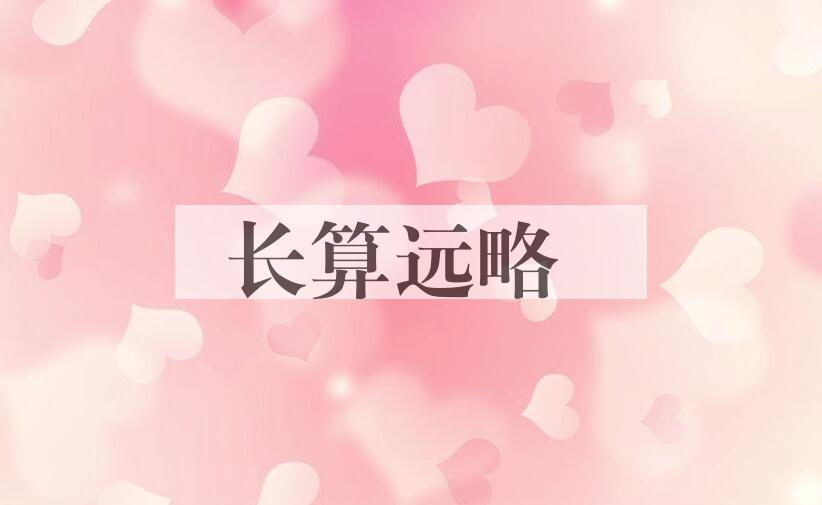 成语长算远略是什么意思？