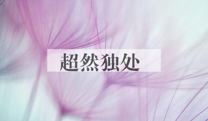 成语超然独处是什么意思？
