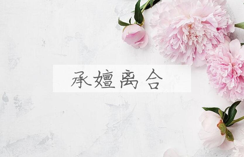 成语承嬗离合是什么意思？