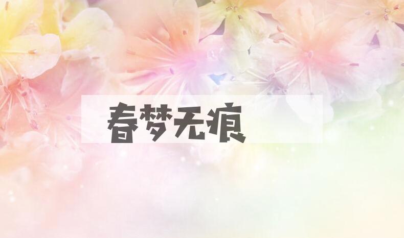 成语春梦无痕是什么意思？