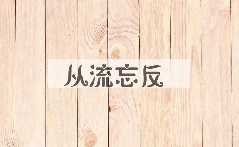 成语从流忘反是什么意思？