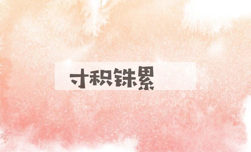 成语寸积铢累是什么意思？
