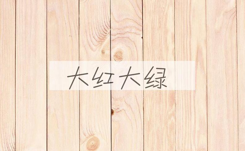 成语大红大绿是什么意思？