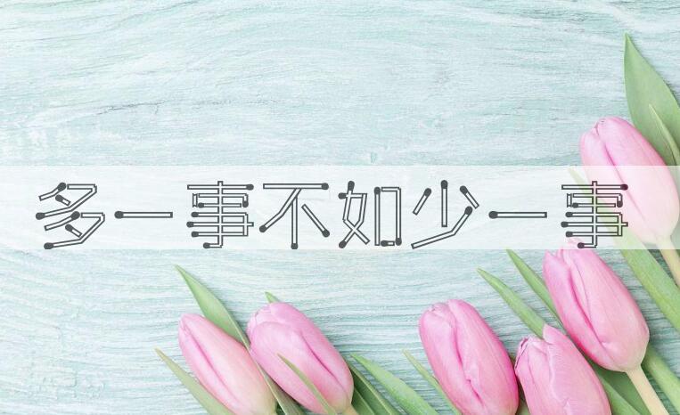 成语多一事不如少一事是什么意思？