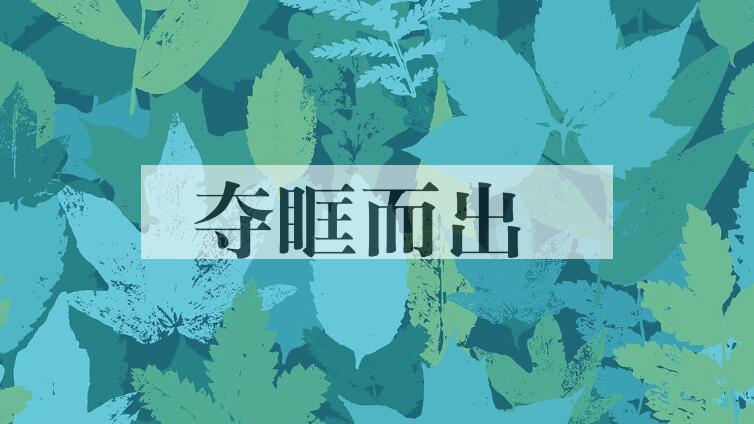 成语夺眶而出是什么意思？