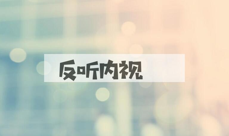 成语反听内视是什么意思？