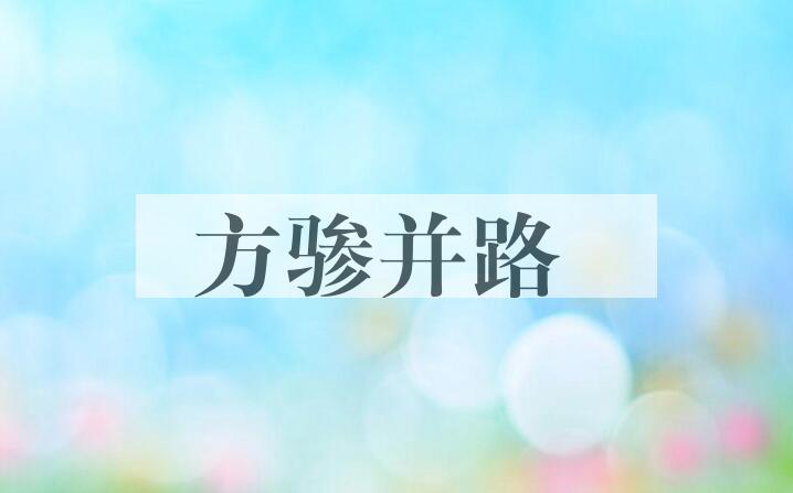 成语方骖并路是什么意思？