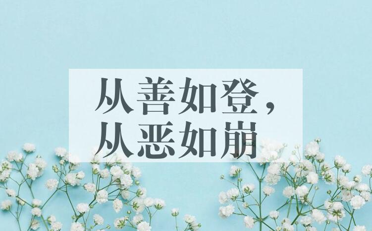 成语从善如登，从恶如崩是什么意思？