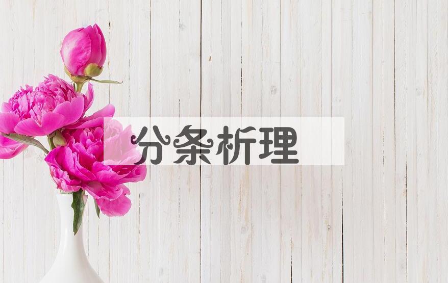 成语分条析理是什么意思？