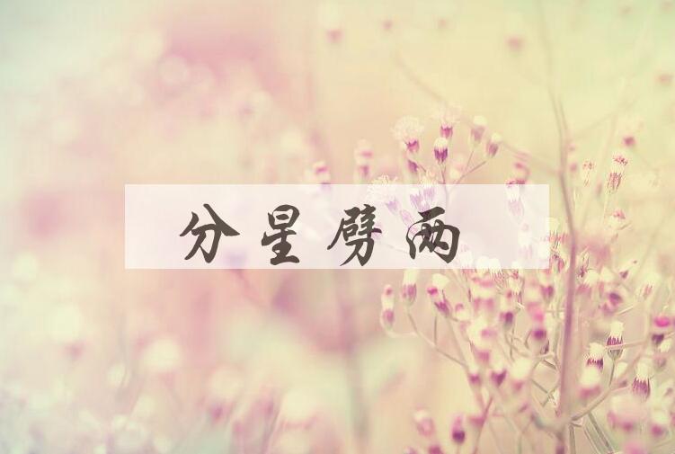成语分星劈两是什么意思？
