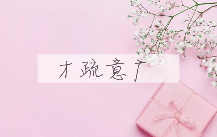 成语才疏意广是什么意思？