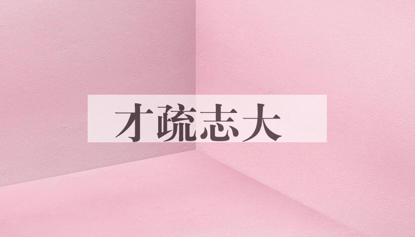 成语才疏志大是什么意思？