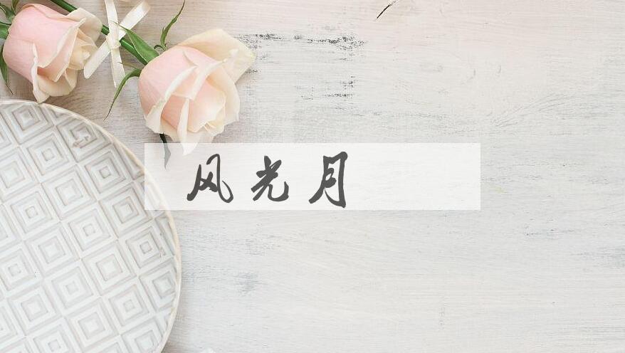 成语风光月霁是什么意思？