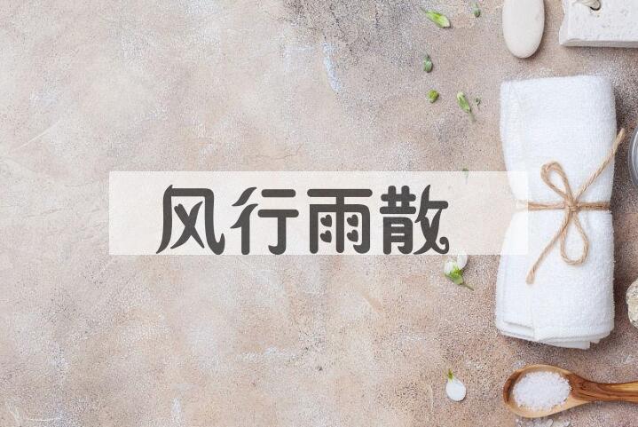 成语风行雨散是什么意思？
