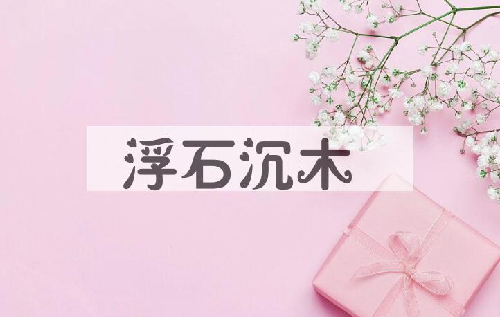 成语浮石沉木是什么意思？
