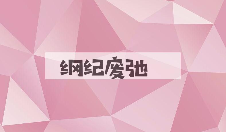成语纲纪废弛是什么意思？