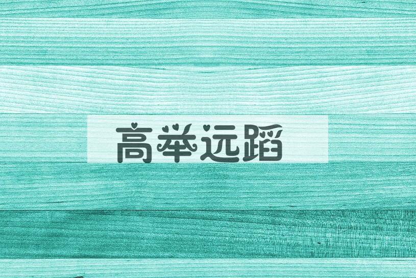 成语高举远蹈是什么意思？