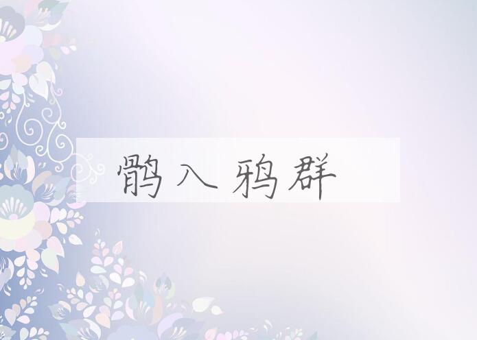 成语鹘入鸦群是什么意思？