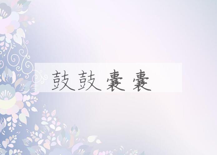 成语鼓鼓囊囊是什么意思？