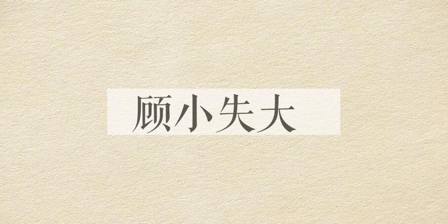 成语顾小失大是什么意思？