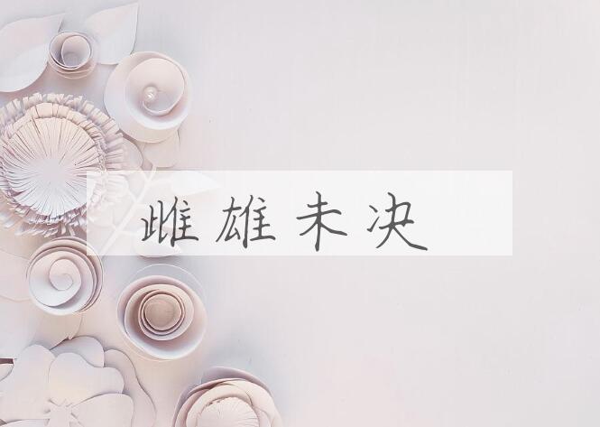 成语雌雄未决是什么意思？