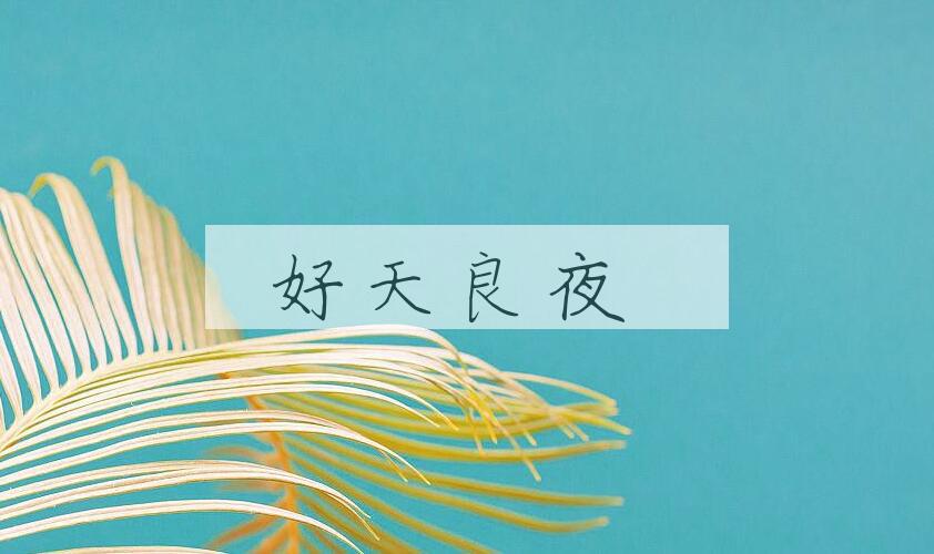 成语好天良夜是什么意思？