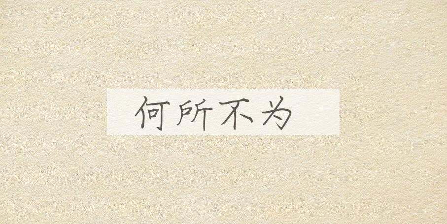 成语何所不为是什么意思？